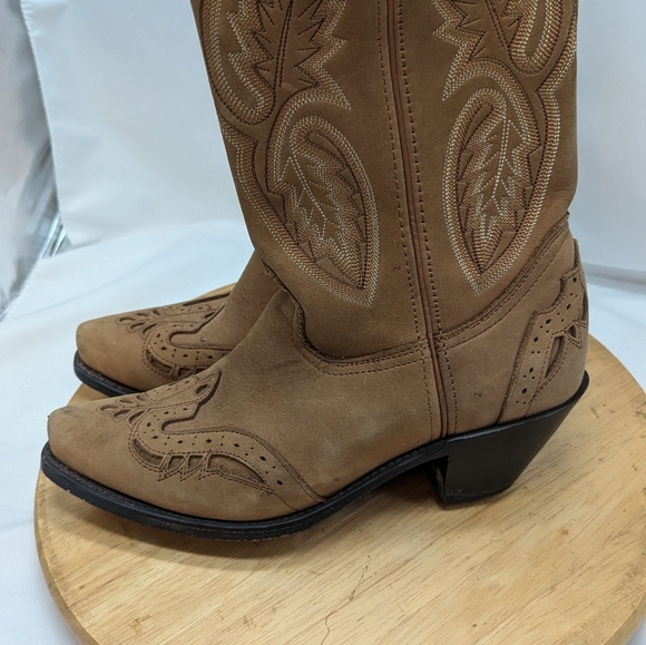 Womend Cowboy Style Boits US 7M Suede likd - Picture 2 of 6